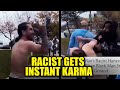 WATCH: Shirtless Racist Gets HUMILIATED After Getting in Black Man's Face