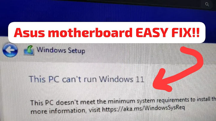 This PC Cant Run Windows 11 - Asus Motherboard easy FIX!!