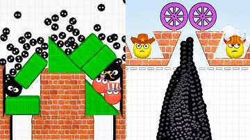 Hide Ball Brain Teasers & Draw To Smash Mix Gameplay: Some New Tricks🧠 MAX LEVELS #technohackzgames