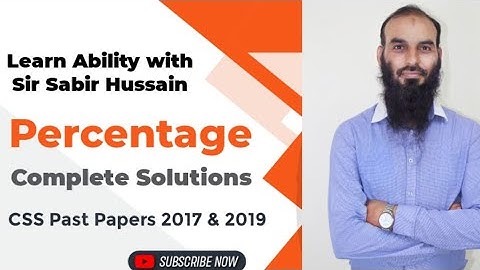 CSS Ability Percentage Past Papers 2017 & 2019