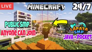 Minecraft SMP LIVE || PUBLIC SMP 24/7 JAVA + BEDROCK | FREE TO JOIN #live #smp #minecraft