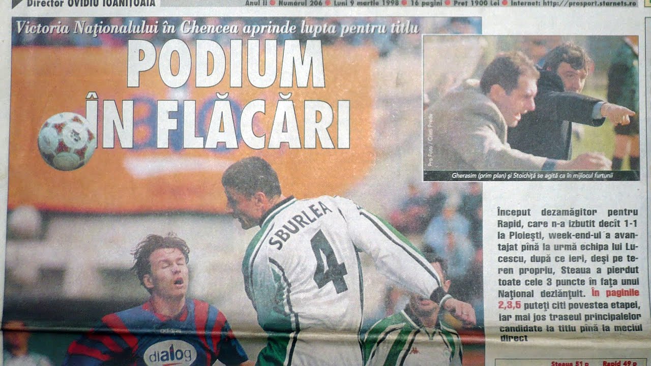 🔴🔵 Steaua -  🔵🟢 FC National 2-4📆 08.03.1998