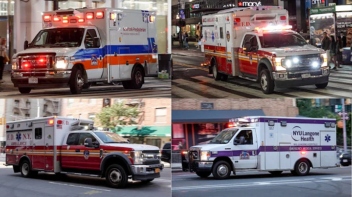 ⁴ᴷ  🚑 NYC EMS Ambulances Responding Lights & Sirens | Compilation Through City Streets