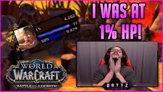I was at 1% HP! 😱 - Shadow Priest 2v2 PvP - WoW BFA 8.3