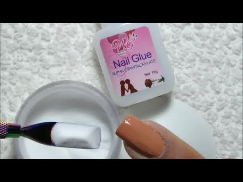 Como hacer UÑAS POSTIZAS FACILES en CASA / DIPPING UÑAS con PEGAMENTO -  YouTube