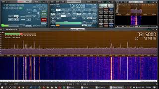 Switching RSPdx ANT A MLA30 loop ANT B W6LVP loop 7315 kHz Shortwave