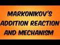 Vijaychemistry uvsir  markonikovs addition reaction  markonikovs rule