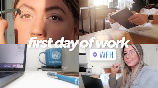 FIRST DAY OF WORK VLOG! working 9-5 at an NYC nonprofit (from home)