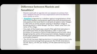 Différence entre maoïste et naxalite