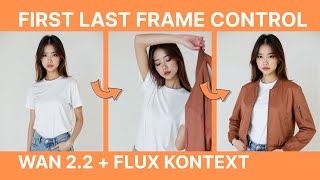 Wan 2.2 First Last Frame with Flux Kontext Character Consistency | ComfyUI GGUF 8GB VRAM
