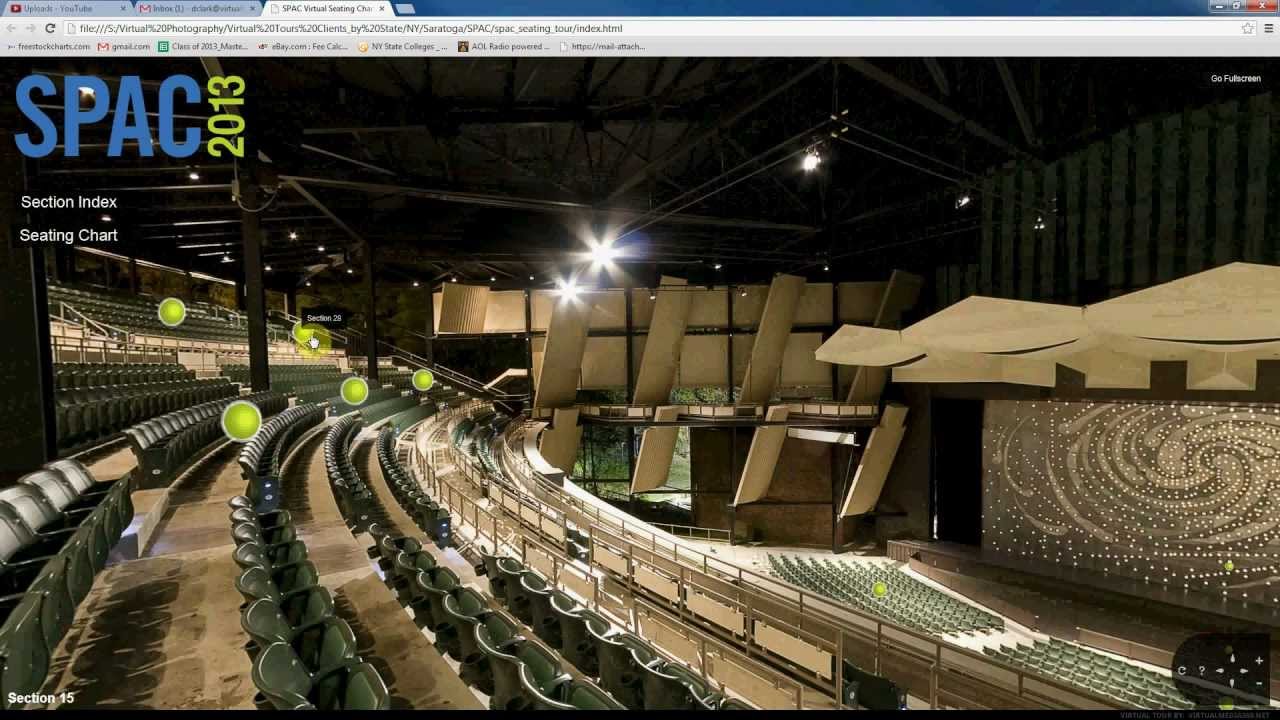 Saratoga Performing Arts Center Seating Chart Virtual Tour - YouTube