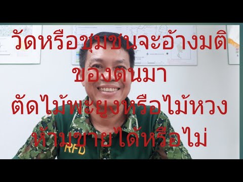 ไม้พะยูงหรือไม้หวงห้ามอยู่ในวัด ชุมชนหรือวัดอ้างมติตัดขายได้หรือไม่