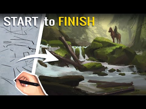 How To Draw Concept Art Landscapes In Photoshop?