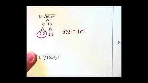 8.2b - Simplifying Radicals - Part 2