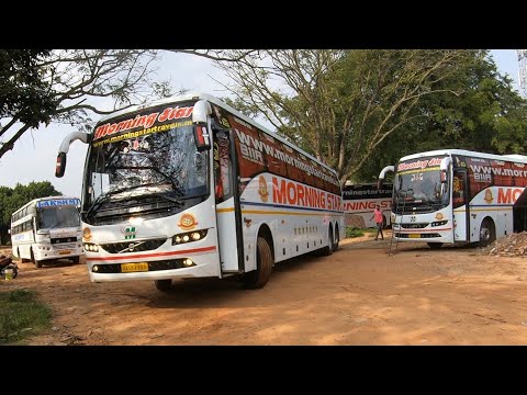 volvo-bus-b11r-begins-its-journey-taking-a-u-turn-with-steerable-tagaxle-in-action-|-gopro-hero7-4k