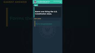 US Citizenship Test 2026 | Question 3 | Form of Government #Shorts