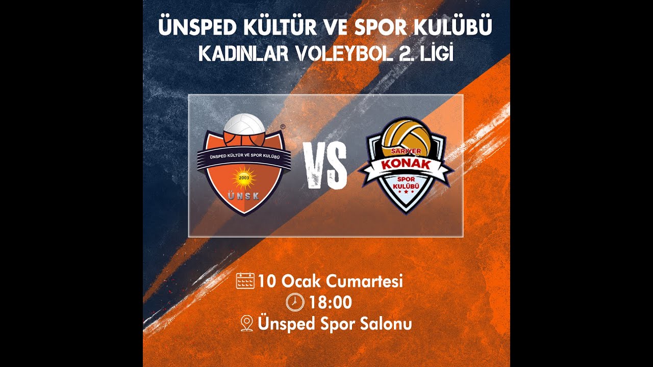Kadınlar Voleybol 2.Ligi 🏐 Ünsped Kültür ve Spor Kulübü 🆚 Sarıyer Konak Spor Kulübü