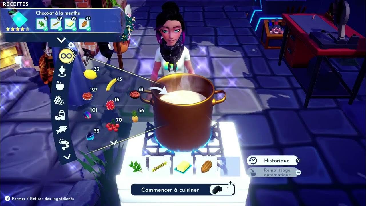 Chocolat A La Menthe Disney Dreamlight Valley Disney Valley recettes desserts chocolat a la menthe - YouTube