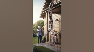 Grandma vs Giant Python — The Shocking Rescue 할머니의 전기 반격! 거대한 뱀으로부터의 구출  #snake #animals#wildlife