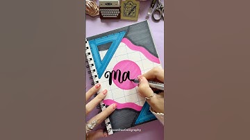 Assignment Front Page Design: Maths 📒 #shorts #nhuandaocalligraphy #frontpage