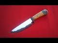 Como forjar San Mai na marreta, faca de caça/utilitária / knife  San Mai steel handforged