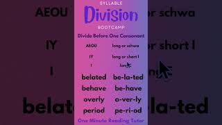 Syllable Division Bootcamp: Rule 2 - Divide Before a Single Consonant 5 #phonics #syllabledivision