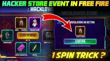New Hacker Store Event In Free Fire | I Got New Bundle In Just 9 Diamond ? | One Spin Trick FreeFire