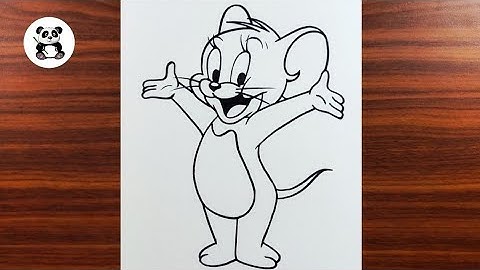 laughing Jerry easy drawing | Tom and Jerry drawing | cartoon drawing