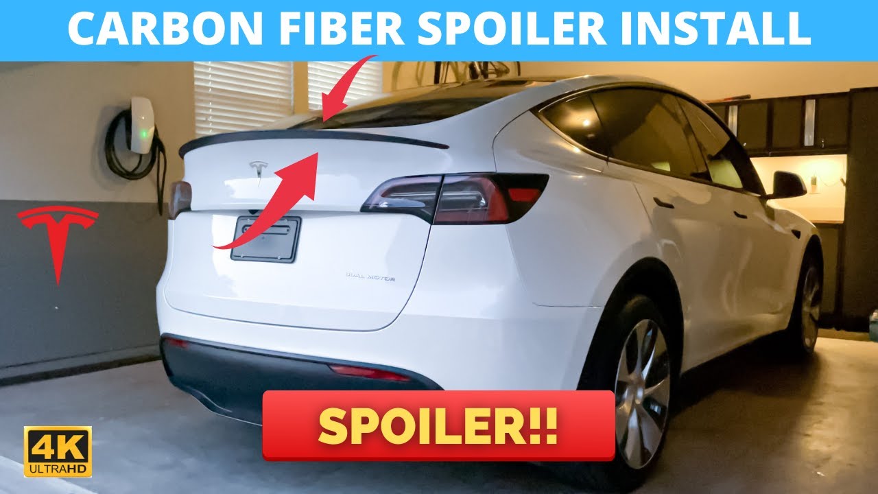 Tesloid Tesla Model Y Carbon Fiber Performance Spoiler - save 10