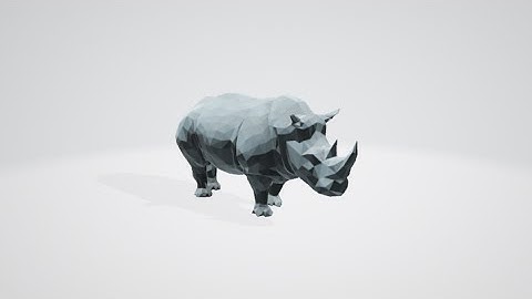 Low Poly Rhino 3D Model