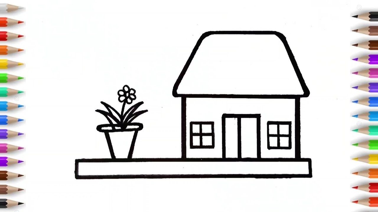how to draw a house for kids drawing house painting house easy drawing