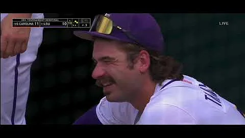 Runner Steals Home - Catcher Interference & Balk on LSU