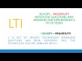 LTI Devops - Pager Duty Interview Q&amp;A for 3 to 10 yrs experienced #devops #pagerduty #bitbucke