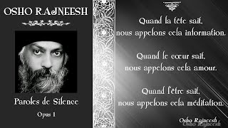 Osho Rajneesh  Paroles de Silence  1