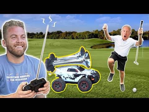 RC Car with Train Horns on Golf Course