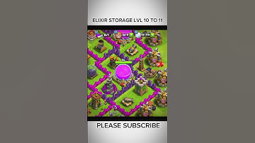 ELIXIR STORAGE LVL 10 TO 11||TH 7||#clashofclans #coc #gaming #supercell #viralshorts