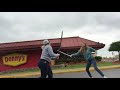 I sword fight my ex gf in a dennys parking lot