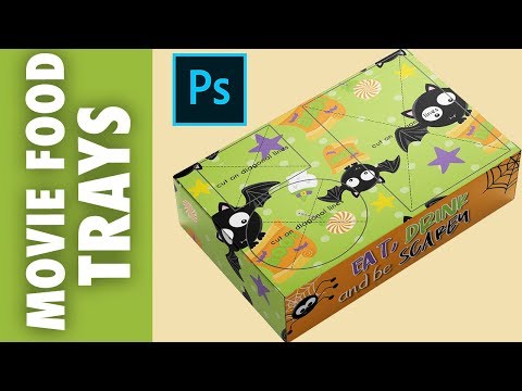 HOW TO MAKE A OLD MOVIE FOOD TRAY BOX PRINTABLE TEMPLATE IN PHOTOSHOP