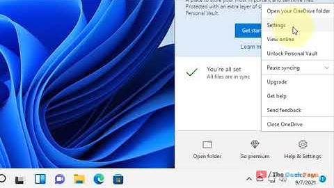 Sign Out Of OneDrive (Unlink PC) In Windows 11
