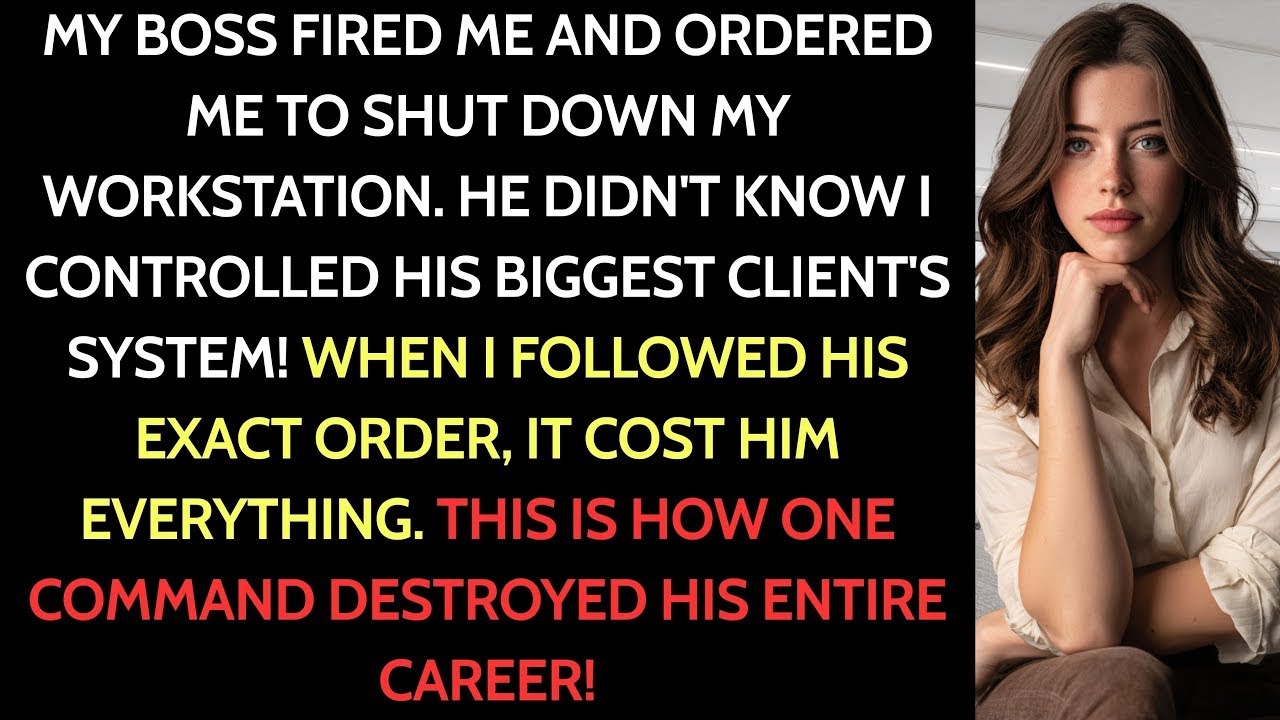 My Boss Fired Me and Told Me to Shut Everything Down— He Didn’t Know I Controlled His Biggest Client