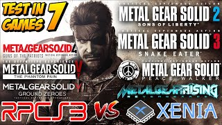 RPCS3 VS XENIA | Test in 7 Metal Gear Solid Games | Performance Test