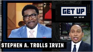 Stephen A. ABSOLUTELY TROLLS Michael Irvin about the Cowboys: WHERE ARE YA?!  | Get Up