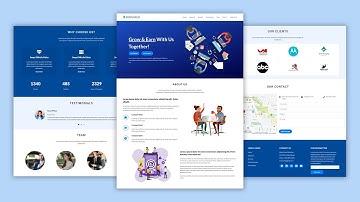 Simple One Page Website Using HTML, CSS and jQuery | Demo Video
