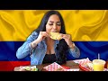 Probando por primera vez comida colombiana