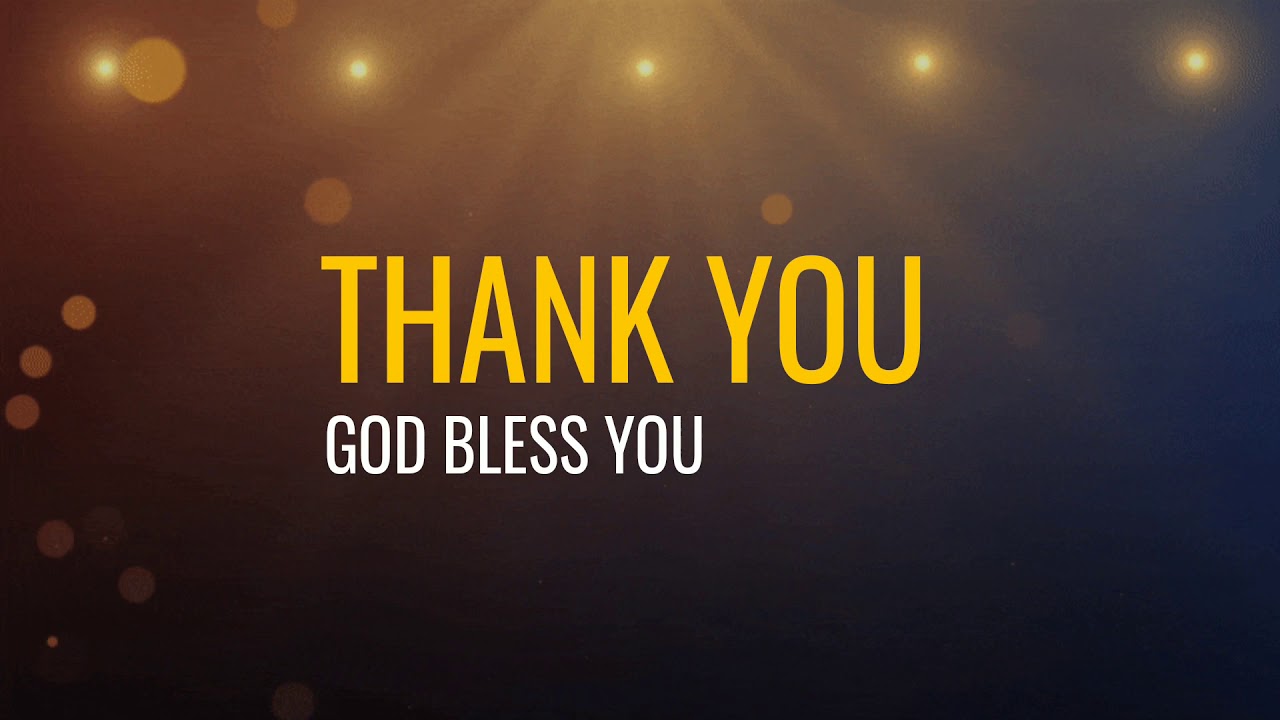 God Bless You Thank You Animated Font 3d Font Conclusion Video Outro Youtube