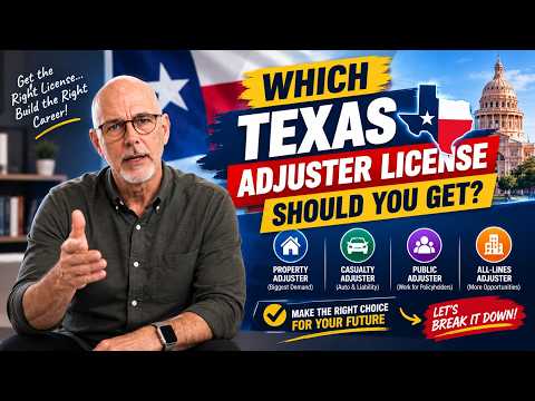 Which Texas Adjuster License Should You Get  All Lines vs P&C Explained insurance training video