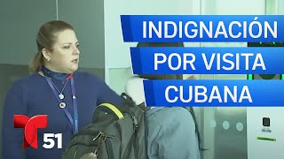 Indignación por visita de delegación cubana al aeropuerto de Miami