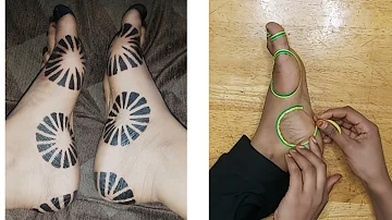 اسرع واسهل حنه سودانيه بالشريط🤩🤩👍👌 /use the tape to make this unique )henna, mehndi) design at home