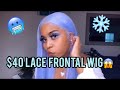 $40 LACE FRONT ICY BLUE WIG!?! | Amazon Synthetic | 22 inch | Giveaway winner announced