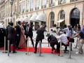 advertising shoot in front of Dior, Paris.